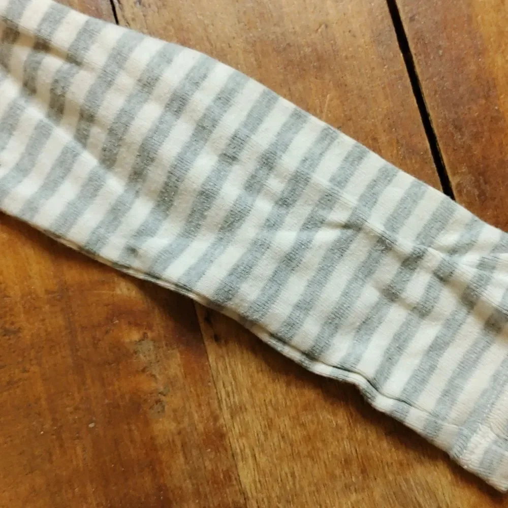 Mini Boden dress 2 to 3 years blue gray strip sleeves cotton spring dress